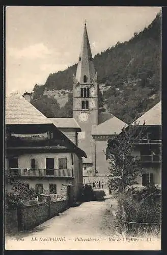 AK Villevallouise /Dauphiné, Rue de l`Eglise