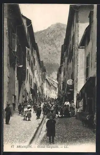 AK Briancon, Grande Gargouille mit Bergblick