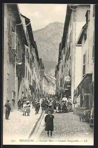 AK Briancon, Grande Rue et Grande Gargouille