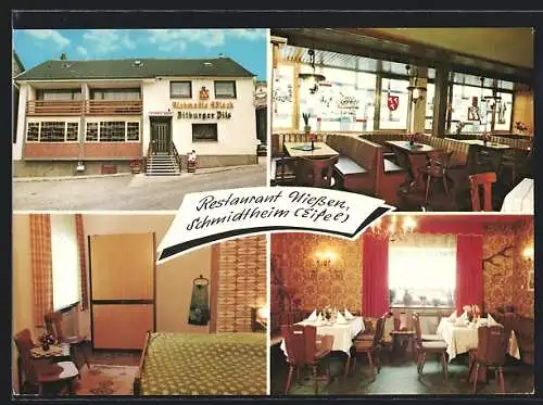 AK Schmidtheim /Eifel, Restaurant Niessen mit Innenansicht