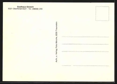 AK Oberteisendorf, Gasthaus Gleiwirt im Sonnenschein