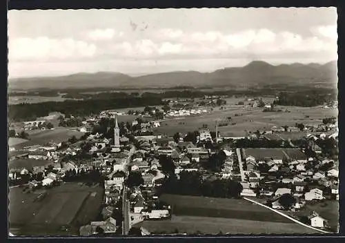 AK Teisendorf /Obb., Ortsansicht vom Flugzeug aus