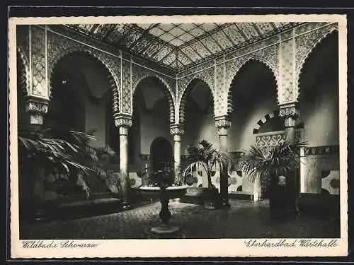AK Wildbad i. Schwarzw., Wartehalle im Eberhardbad