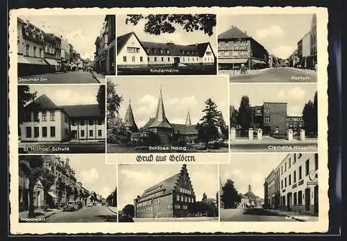 AK Geldern, Issumer Strasse, Kinderheim, Hartstrasse, Clemens Hospital, St. Michael-Schule