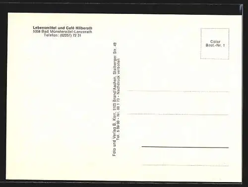 AK Bad Münstereifel-Lanzerath, Cafe Hilberath, Ferienheim, Teilansicht