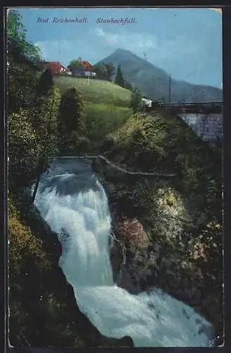 AK Bad Reichenhall, Blick auf den Staubachfall