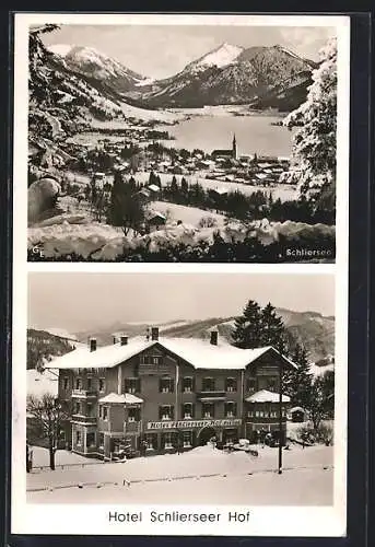 AK Schliersee, Hotel Schlierseer Hof im Winter, Totalansicht