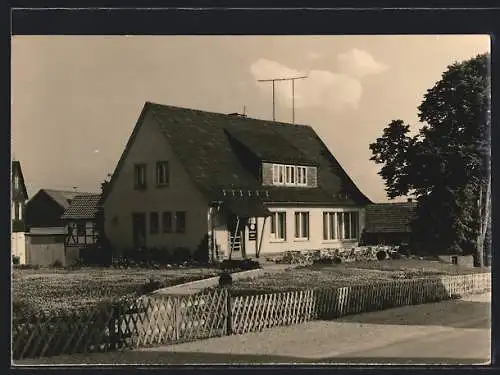 AK Essbach /Schleiz, Konsum-Landgaststätte mit Garten