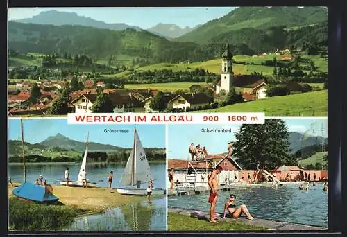 AK Wertach im Allgäu, Schwimmbad und Grüntensee