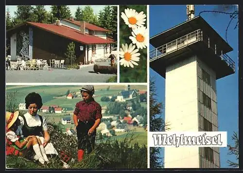 AK Mehlmeisel /Fichtelgebirge, Bayreuther Haus und Klausenturm