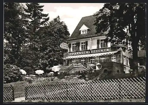 AK Nümbrecht bei Waldbröhl, Gasthaus Parkschlösschen mit Garten