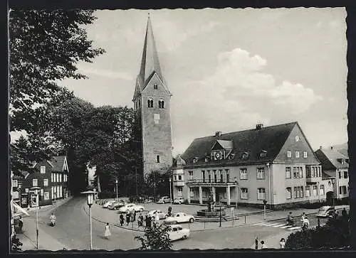 AK Wiehl im Oberbergischen, Rathaus und Kirche