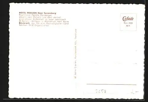 AK Ründeroth, Hotel-Pension Haus Sonnenberg, Bes. Fam. Passberger