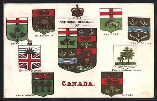 AK Canada, Wappen der kanadischen Provinzen