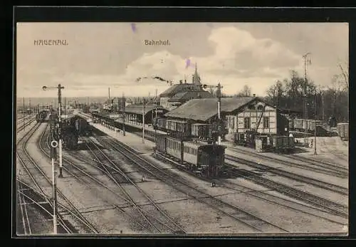 AK Hagenau, Züge im Bahnhof