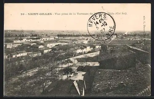 AK Saint Gilles, Vue prise de la Terrasse de l`Hotel-de-Ville