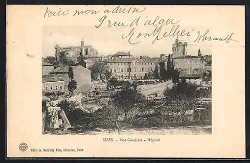 AK Uzès, Vue Gènèrale-Hopital