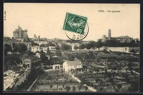 AK Uzès, Vue générale, Teilansicht