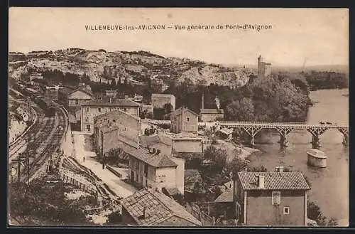 AK Villeneuve-les-Avignon, Vue gènèrale de Pont-d`Avignon