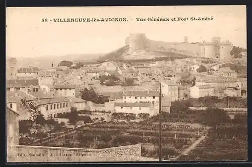 AK Villeneuve-les-Avignon, Vue Gènèrale et Fort St-Andrè