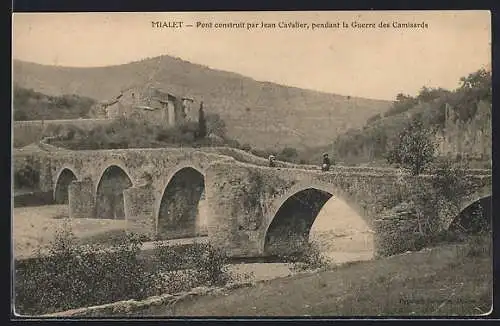 AK Mialet, Pont construit par Jean Cavalier, pendant la Guerre des Camisards