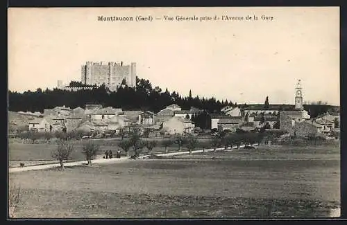 AK Montfaucon, Vue Gènèrale prise de l`Avenue de la Gare