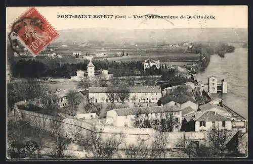 AK Pont-Saint-Esprit, Vue panoramique de la Citadelle