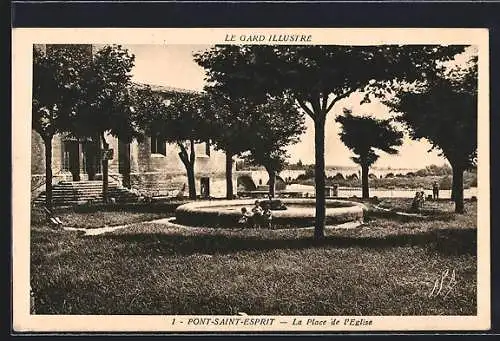 AK Pont-Saint-Esprit, La Place de l`Eglise