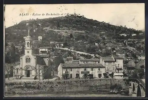 AK Alais, Èglise de Rochebelle et l`Hermitage