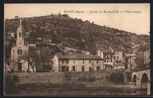 AK Alais, Eglise de Rochebelle et l`Hermitage