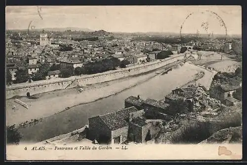 AK Alais, Panorama et Vallèe du Gardon