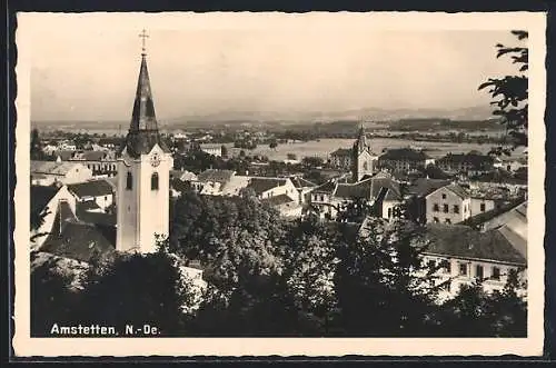 AK Amstetten /N.-Oe., Totalansicht aus der Vogelschau