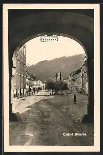 AK Gmünd in Kärnten, Strassenpartie zur Kirche