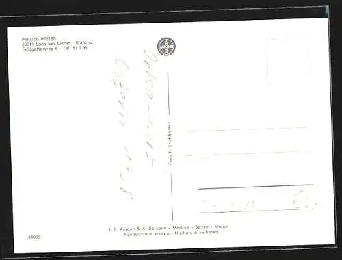 AK Lana bei Meran, Pension Pfeiss