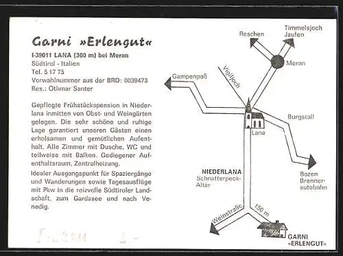 AK Lana bei Meran, Carni Erlengut