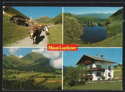 AK Meransen /Südtirol, Haus Luckner und drei Ansichten der Umgebung