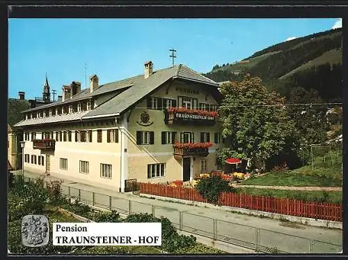 AK Niederdorf-Villabassa, Pension Traunsteiner-Hof