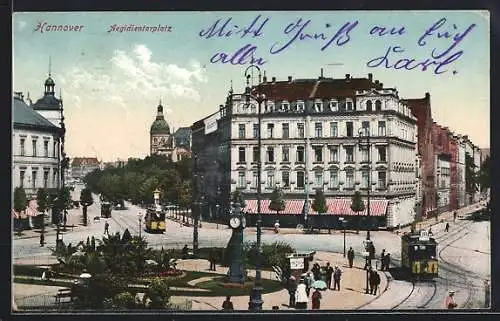 AK Hannover, Aegidientorplatz mit Strassenbahn