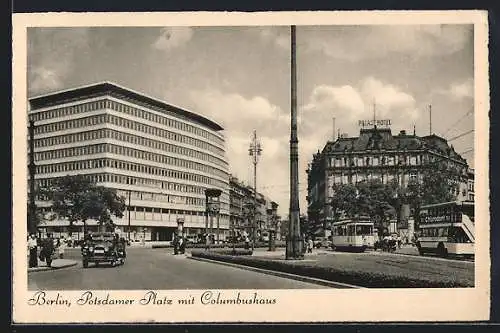 AK Berlin-Tiergarten, Potsdamer Platz mit Columbushaus