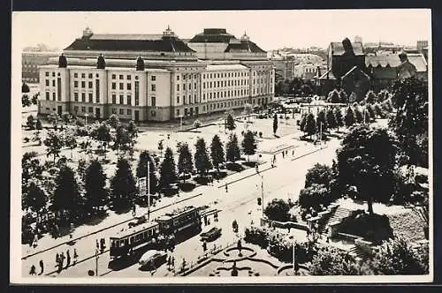 AK Tallinn, Vaade Pärnu maanteele, Estonia Theater, Strassenbahn