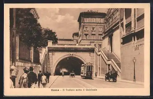 AK Roma, Il Traforo sotto il Quirinale, Strassenbahn