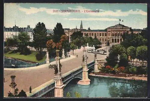 AK Strasbourg, L`Universitè, Strassenbahn