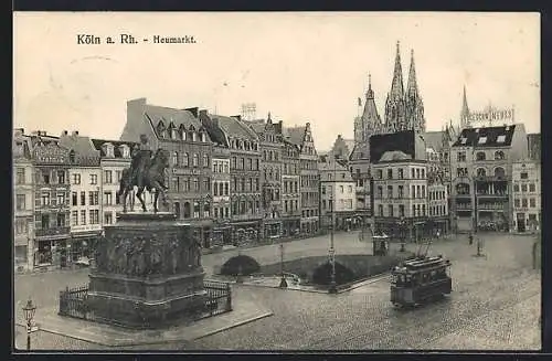 AK Köln am Rhein, Strassenbahn auf dem Heumarkt