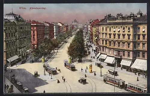 AK Wien, Strassenbahnen auf dem Kärntnerring