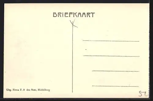 AK Middelburg, Groote Markt mit Strassenbahn