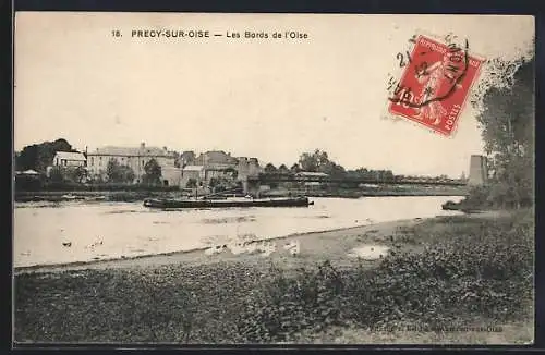 AK Prècy-sur-Oise, Les Bords de l`Oise