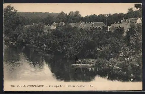 AK Compiegne, Francport, Vue sur l`Aisne