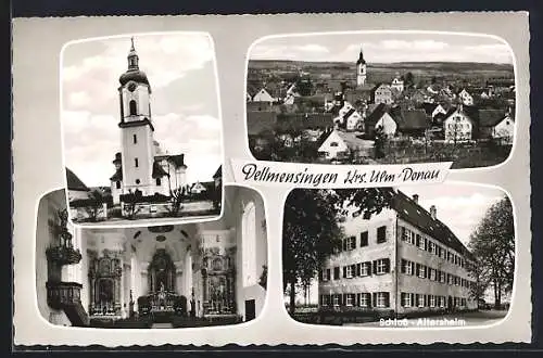 AK Dellmensingen, Schloss-Altersheim, Kirche, Gesamtansicht