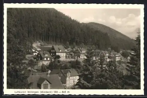 AK Willingen / Waldeck, Ortsansicht aus der Vogelschau