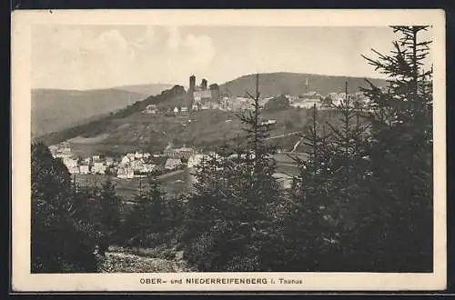 AK Oberreifenberg i. Taunus, Teilansicht mit Niederreifenberg